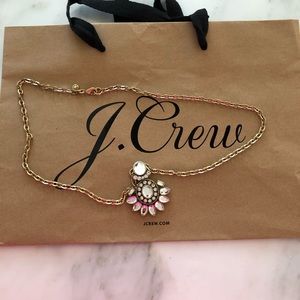 JCREW Crystal and gold necklace.